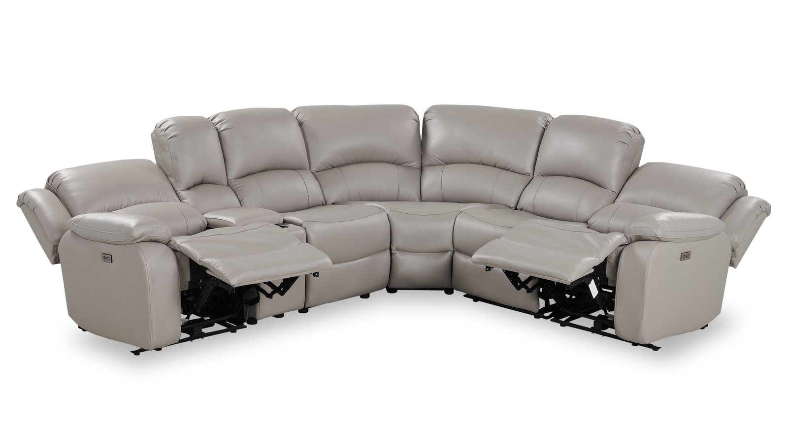 marcel-6-piece-genuine-leather-reclining-sectional-grey - Image 3