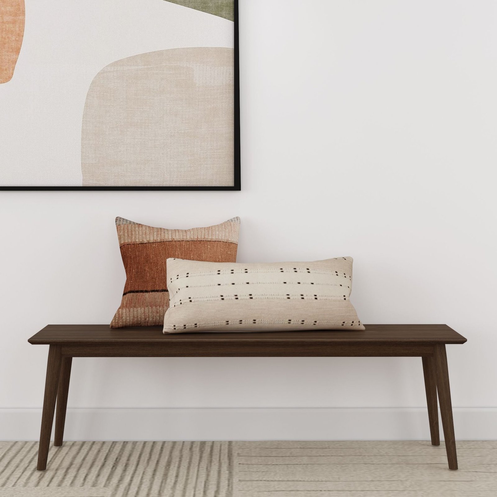Mid-Century Modern Dining Bench - 59"