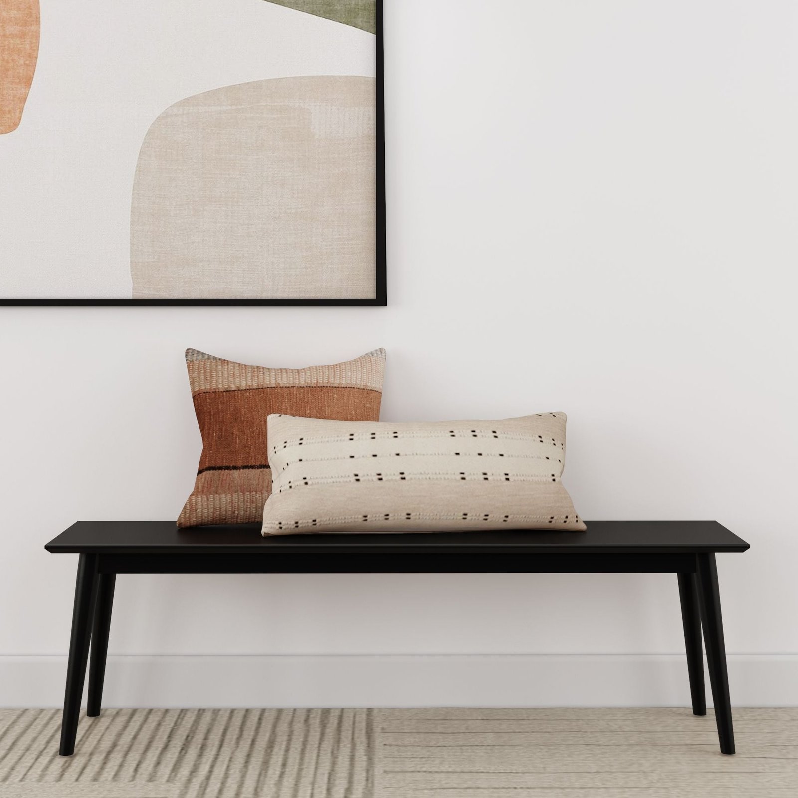 Mid-Century Modern Dining Bench - 59" - Image 2