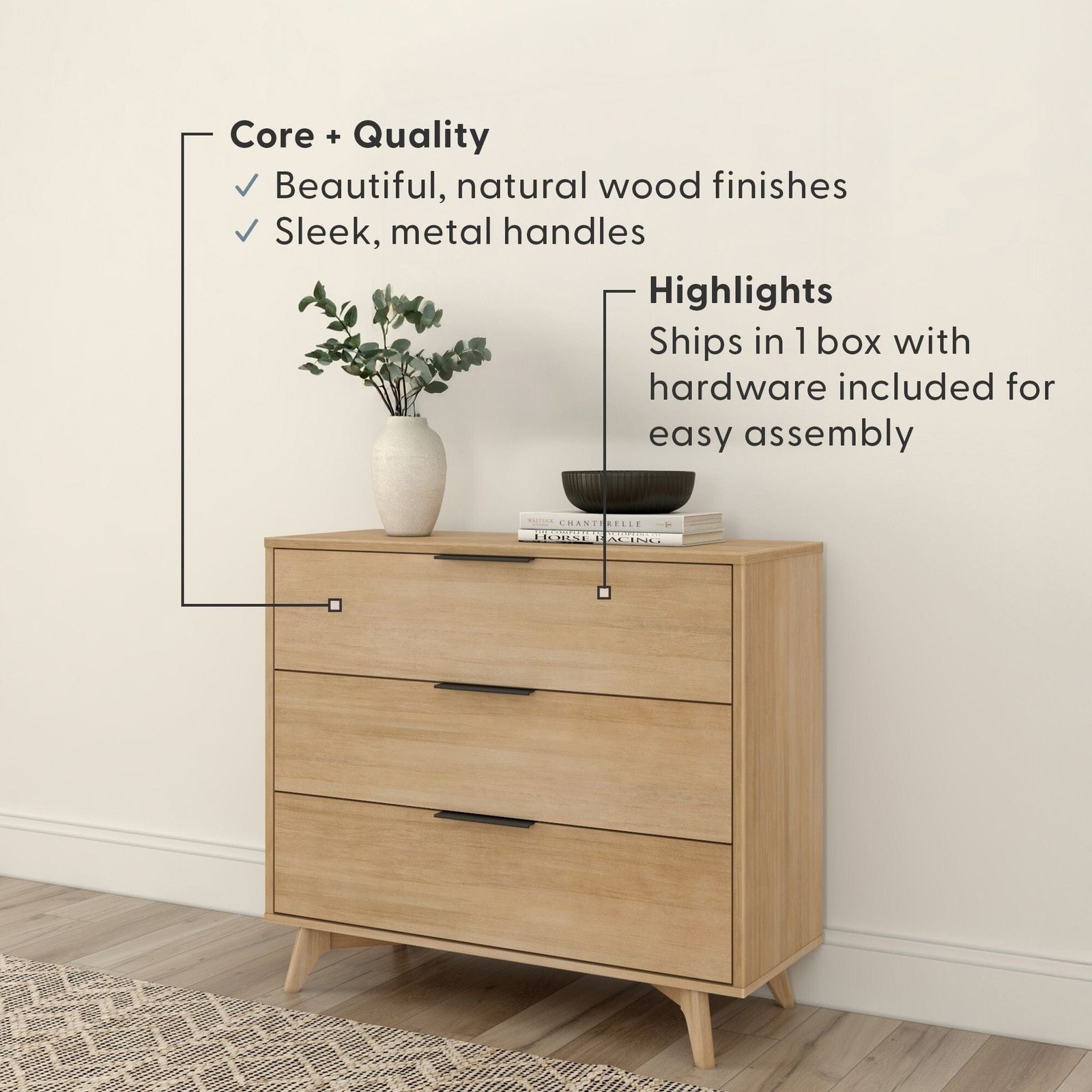 Haven 3-Drawer Dresser - Image 9