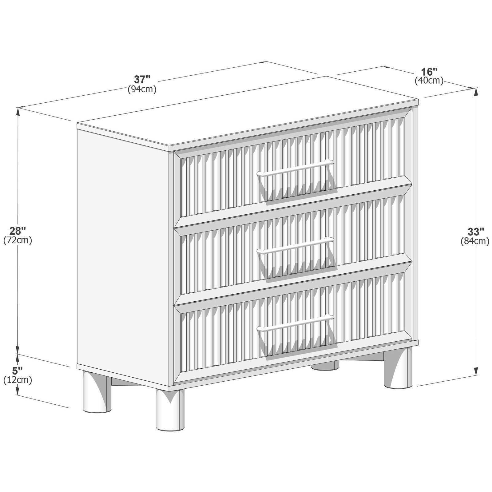 Sera 3-Drawer Dresser - Image 16