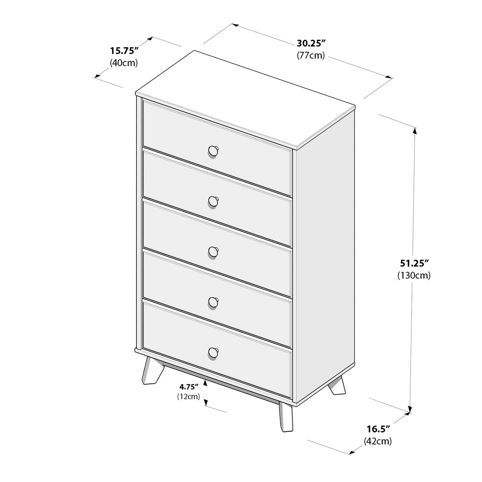 Classic 5-Drawer Dresser - Image 34