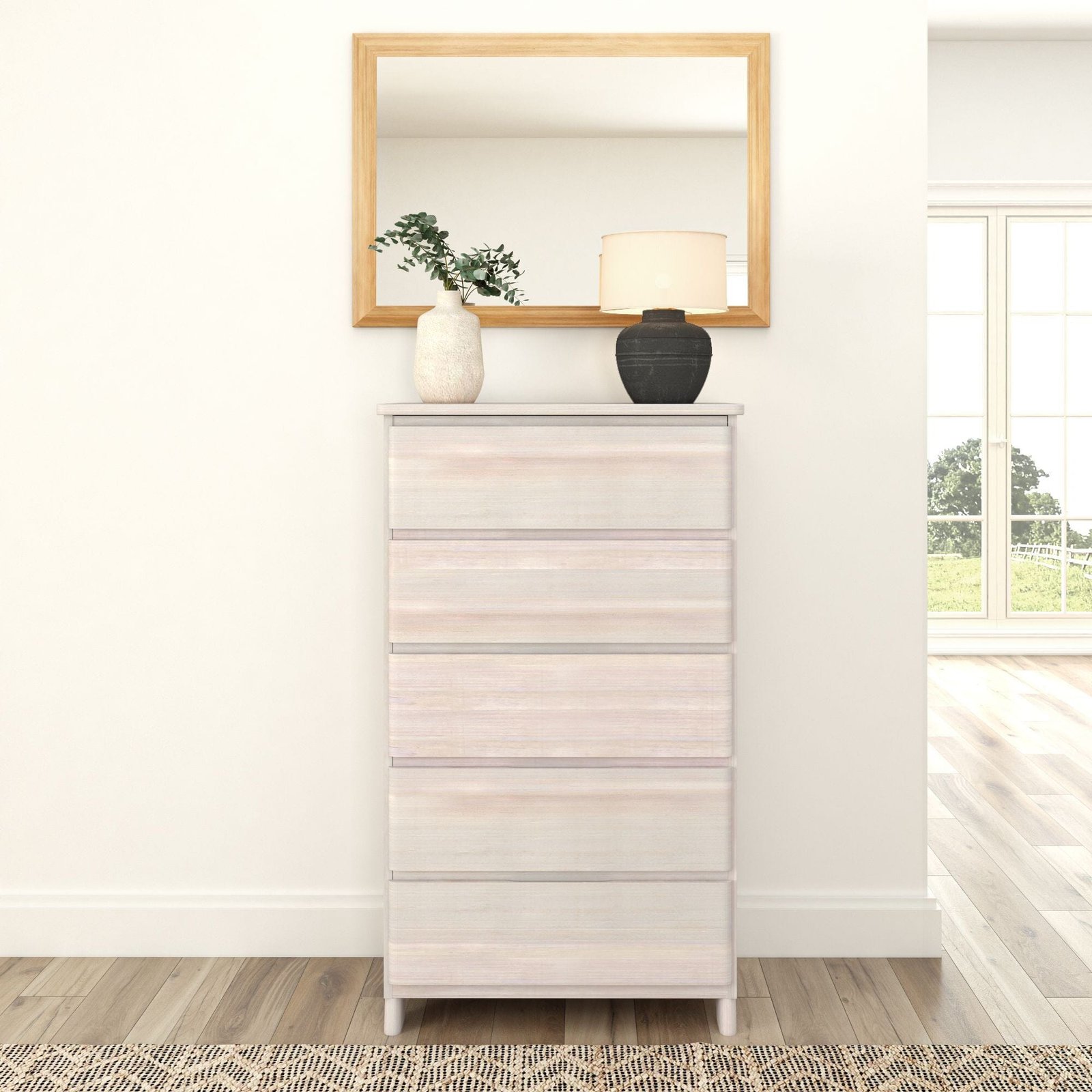 Rustic 5-Drawer Tall Dresser - Image 2