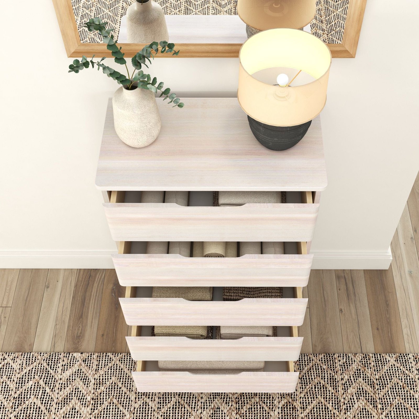 Rustic 5-Drawer Tall Dresser - Image 18