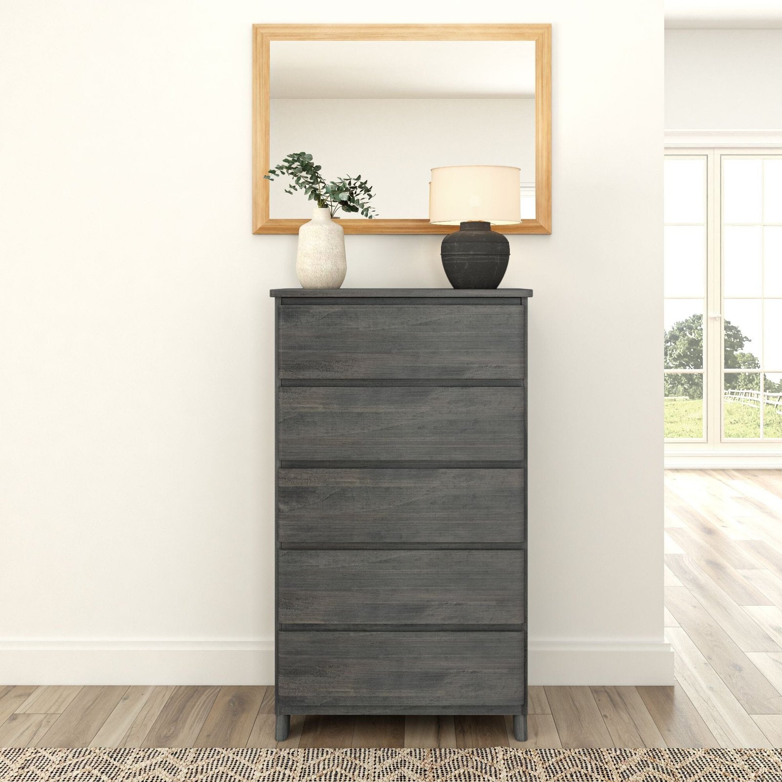 Rustic 5-Drawer Tall Dresser - Image 3