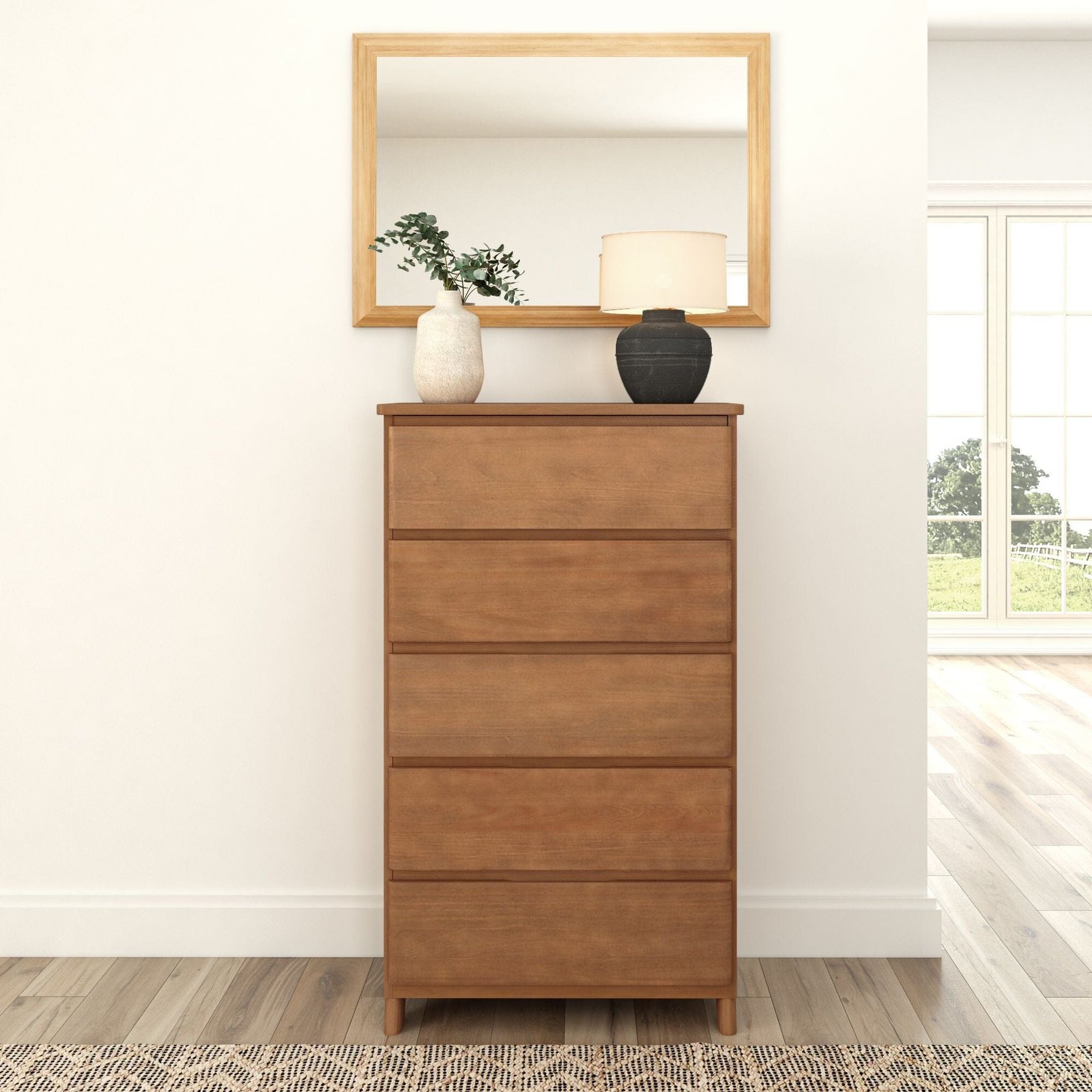 Rustic 5-Drawer Tall Dresser - Image 4