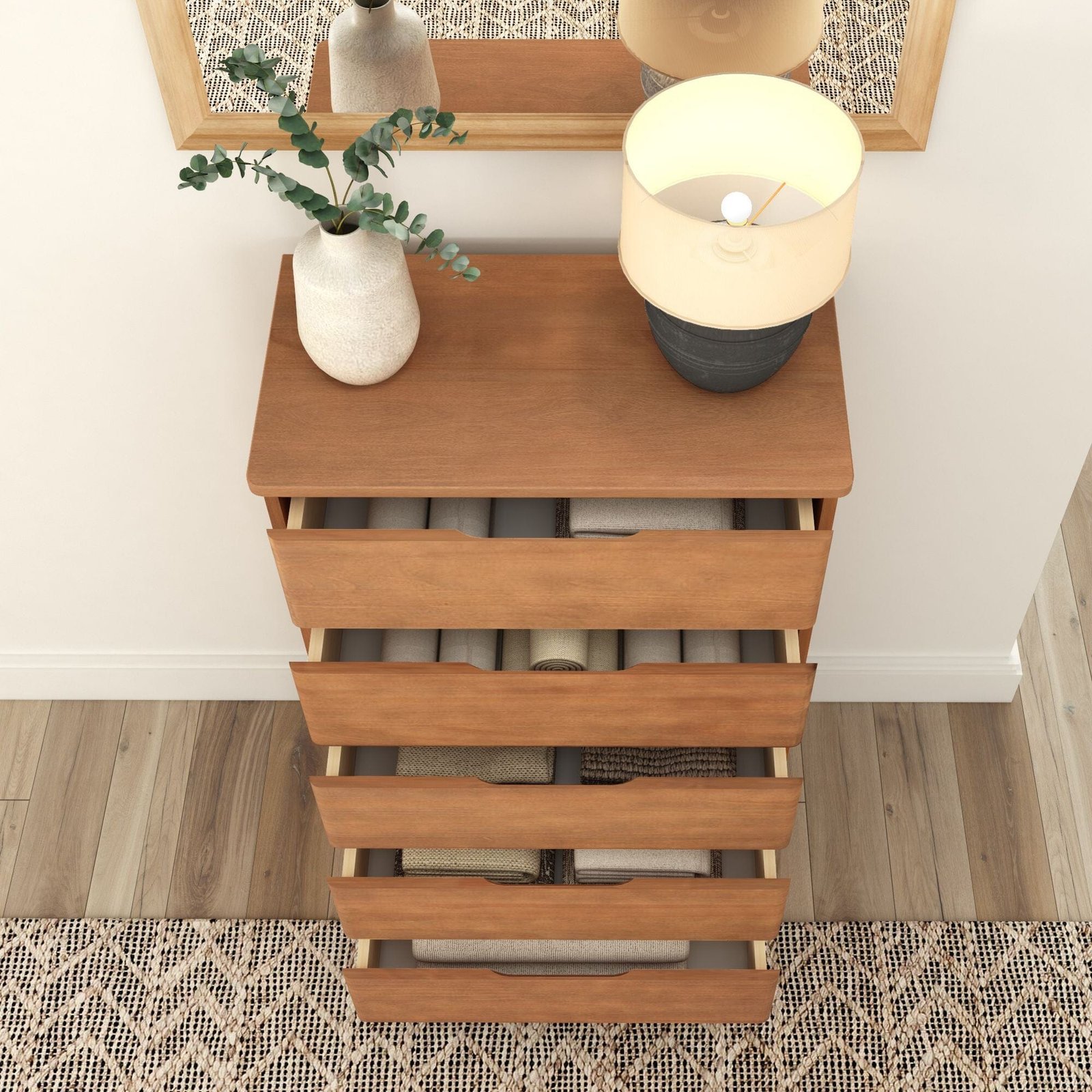 Rustic 5-Drawer Tall Dresser - Image 20