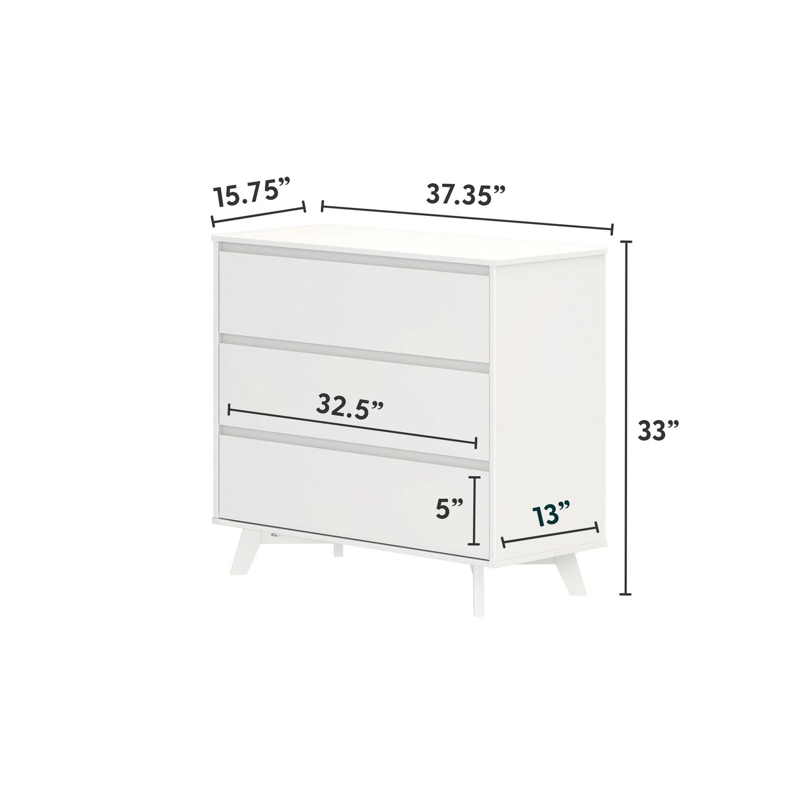 Modern 3-Drawer Dresser - Image 17