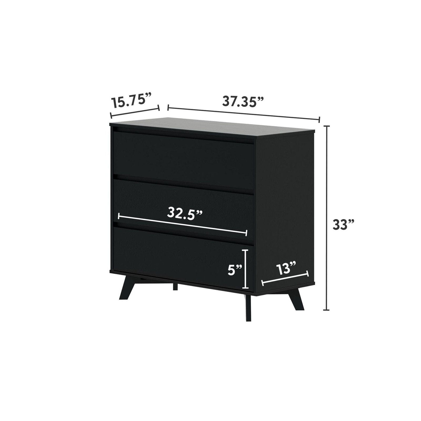 Modern 3-Drawer Dresser - Image 15