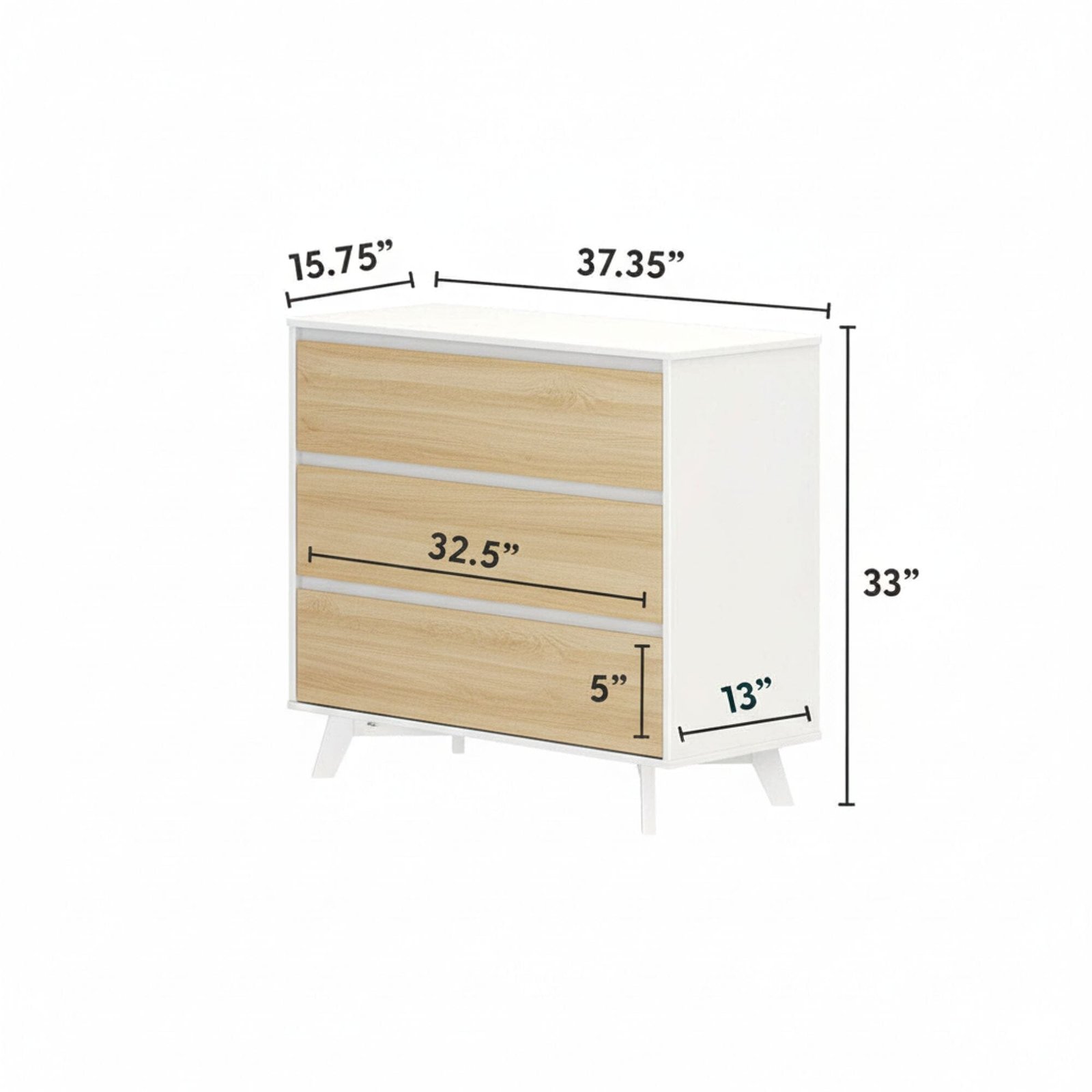 Modern 3-Drawer Dresser - Image 22
