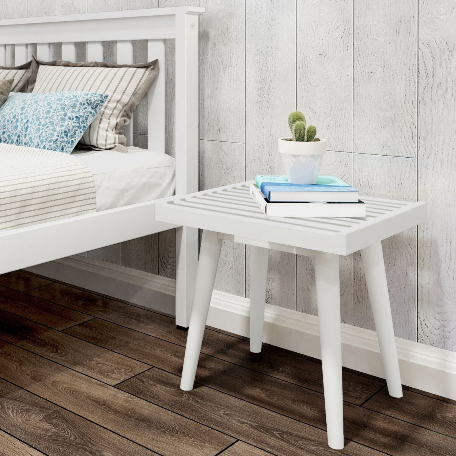 Mid-Century Solid Wood Accent Table - 19" - Image 2